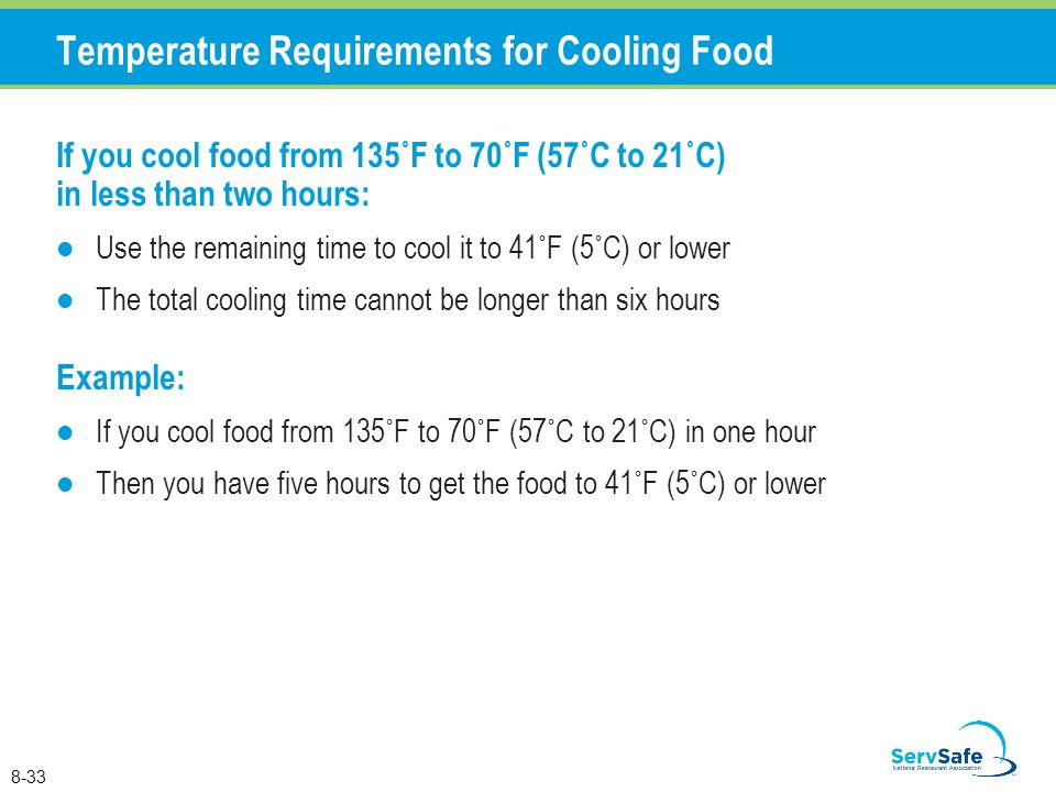 Foodservice Tips – Time and Temperature Requirements –