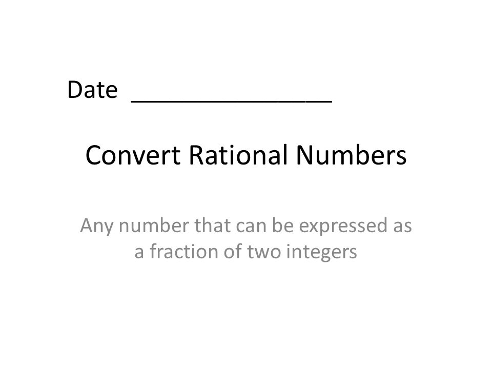 Convert Rational Numbers