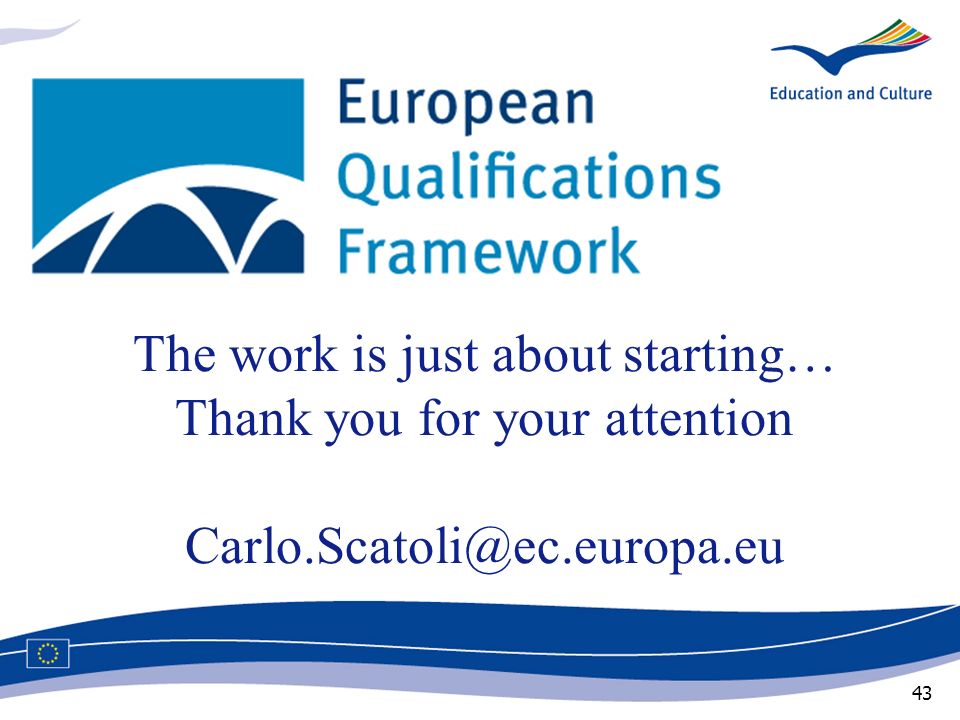 The work is just about starting… Thank you for your attention Carlo
