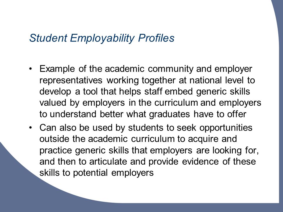 Student Employability Profiles