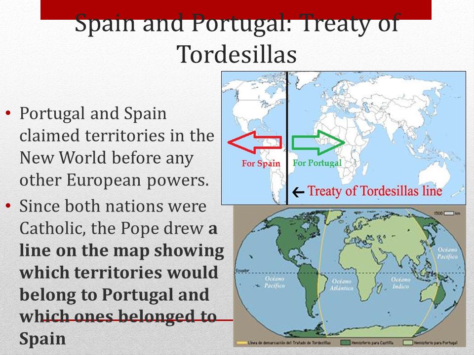 Spain and Portugal: Treaty of Tordesillas