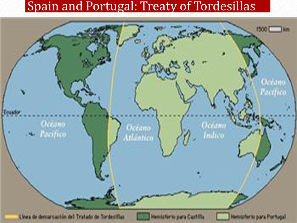 Spain and Portugal: Treaty of Tordesillas