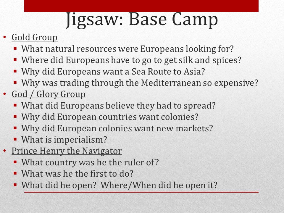 Jigsaw: Base Camp Gold Group