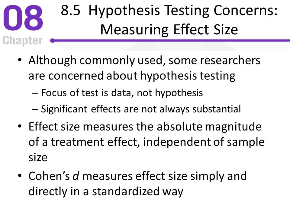 8.5 Hypothesis Testing Concerns: Measuring Effect Size