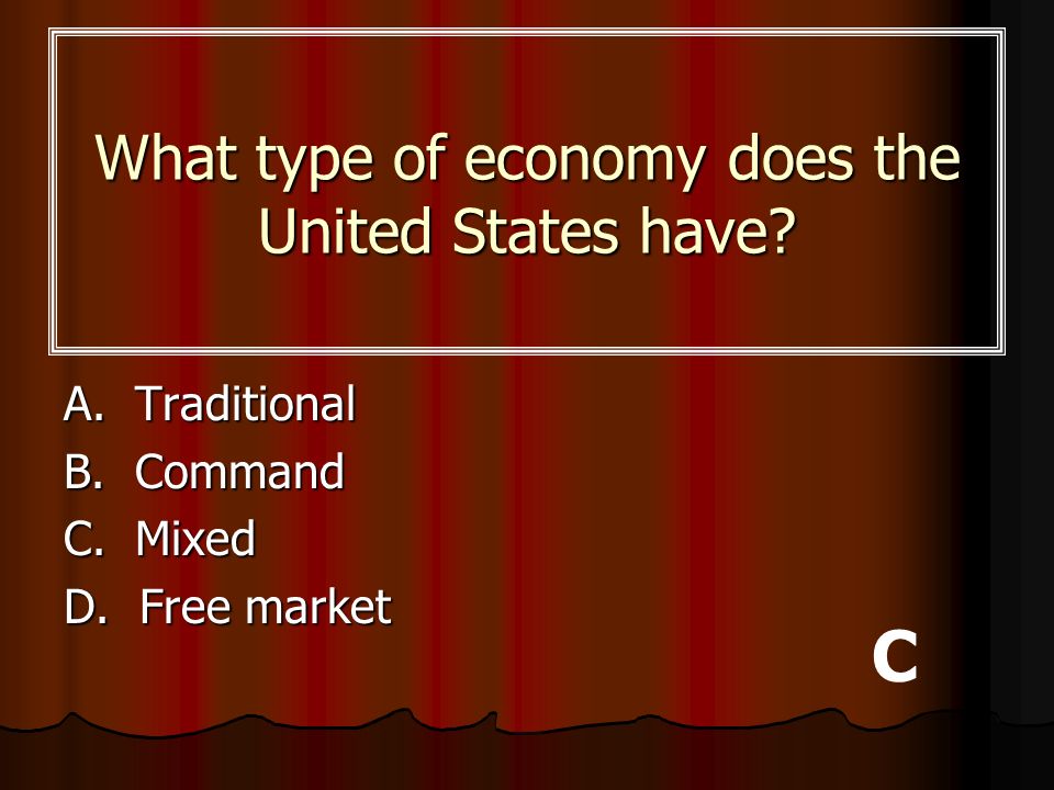 What type of economy does the United States have
