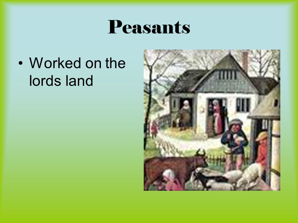 Peasants Worked on the lords land