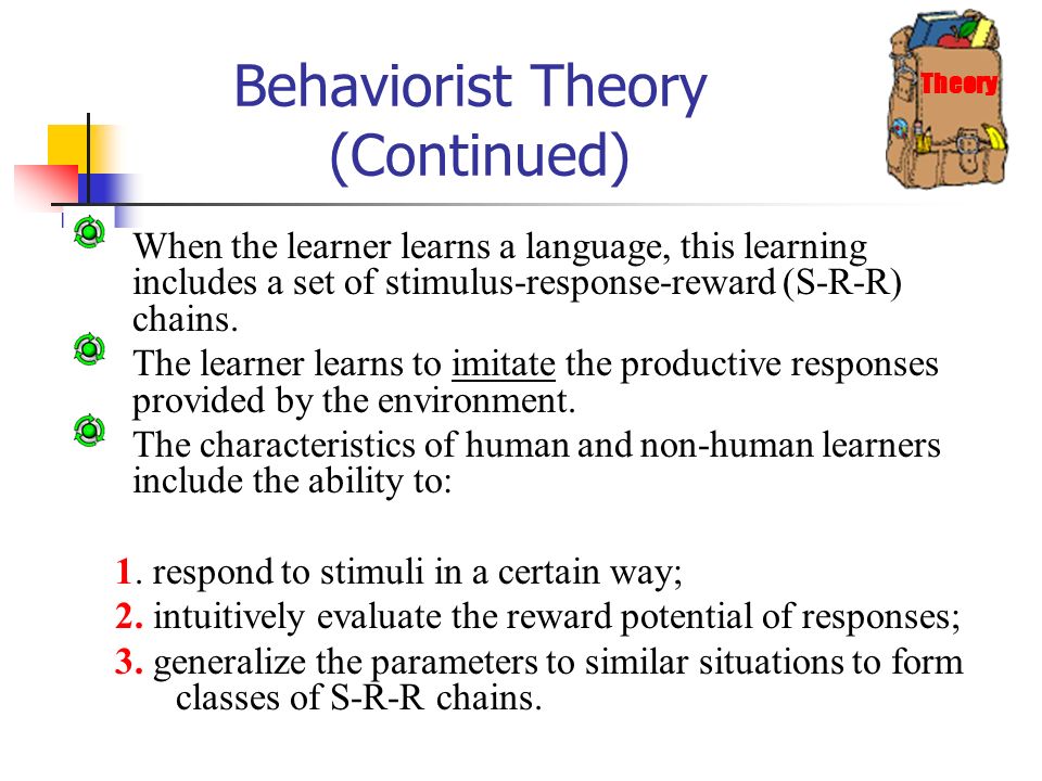 behaviorist theory and language learning