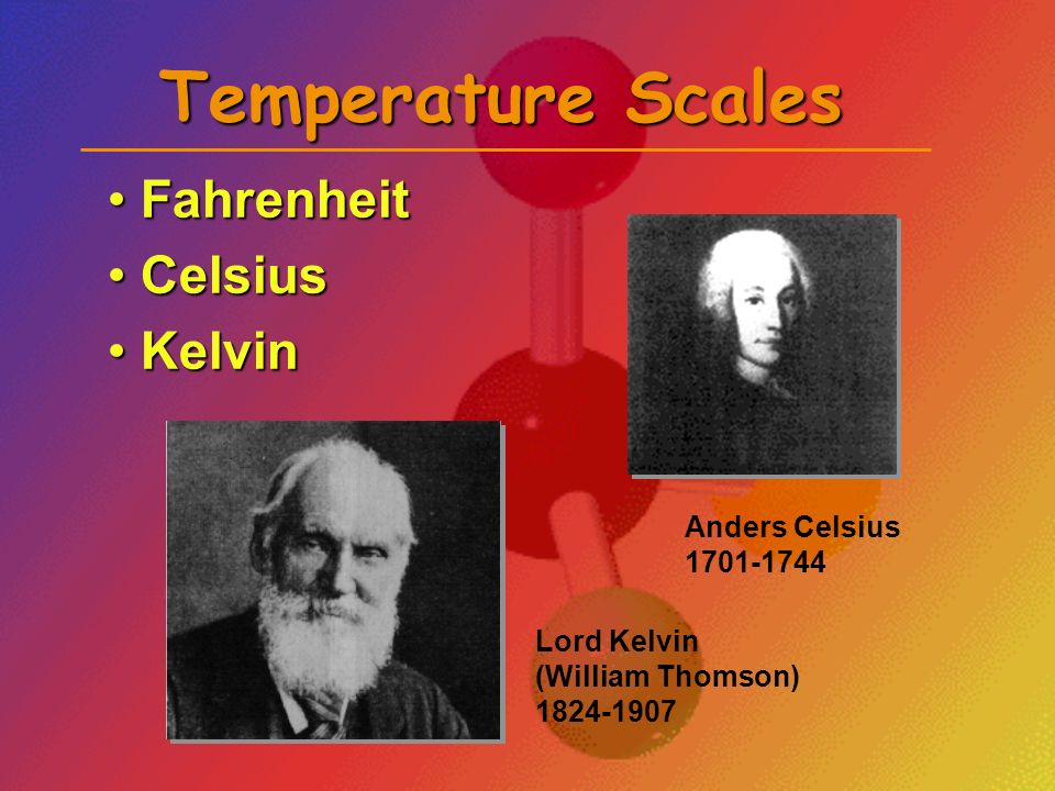 Temperature Scales Fahrenheit Celsius Kelvin Anders Celsius
