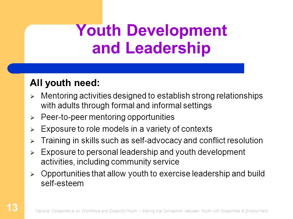 Youth Development and Leadership