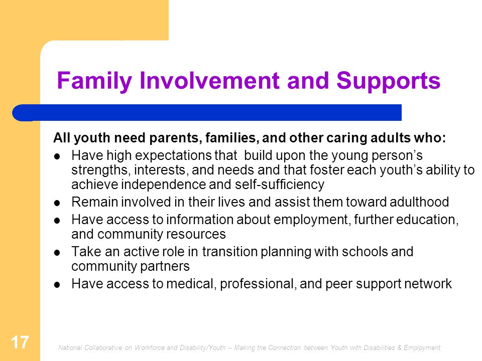 Family Involvement and Supports