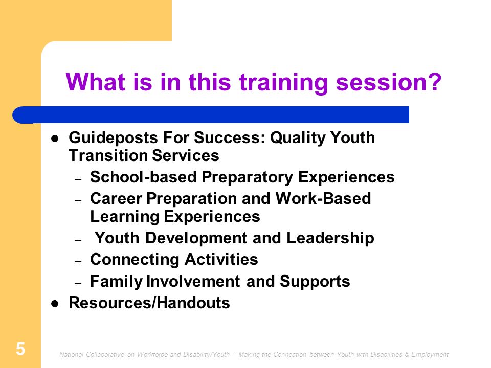 What is in this training session