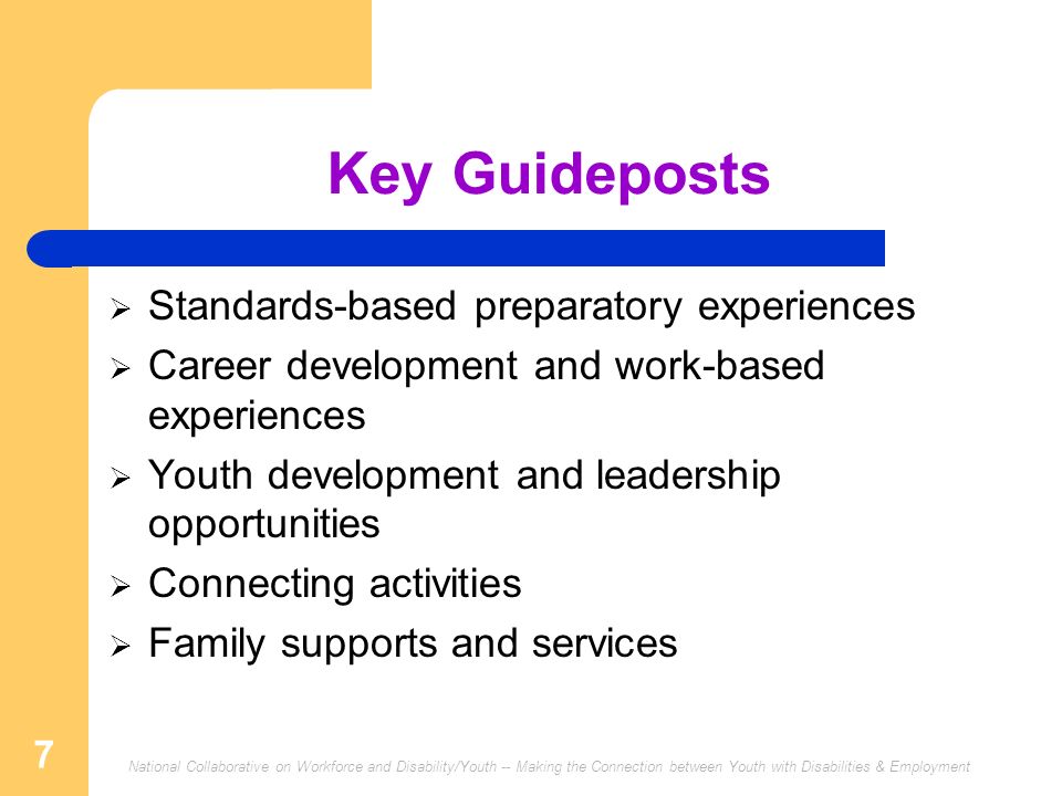 Key Guideposts Standards-based preparatory experiences