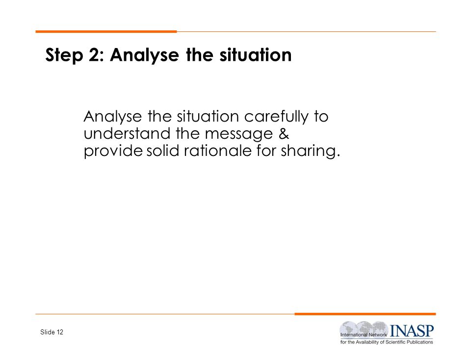 Step 2: Analyse the situation