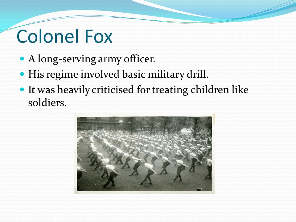 Colonel Fox A long-serving army officer.