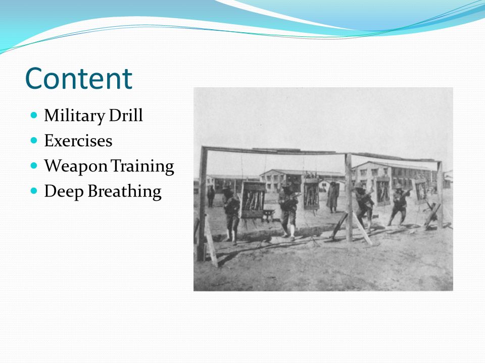 Content Military Drill Exercises Weapon Training Deep Breathing