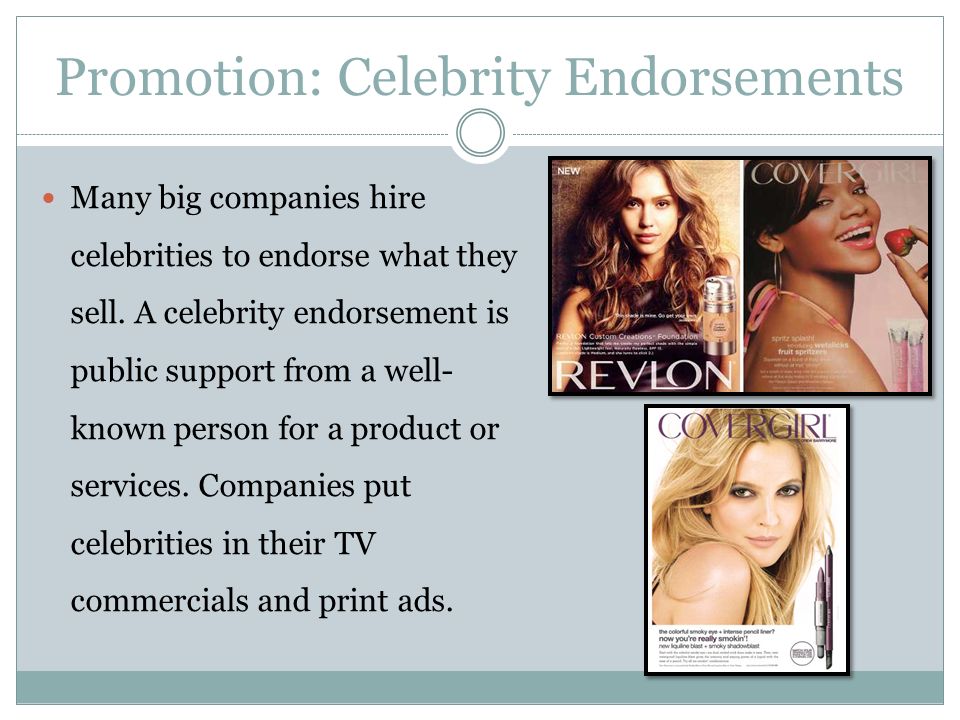 Promotion: Celebrity Endorsements