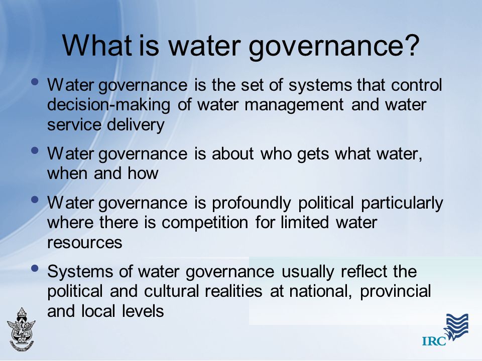 What is water governance