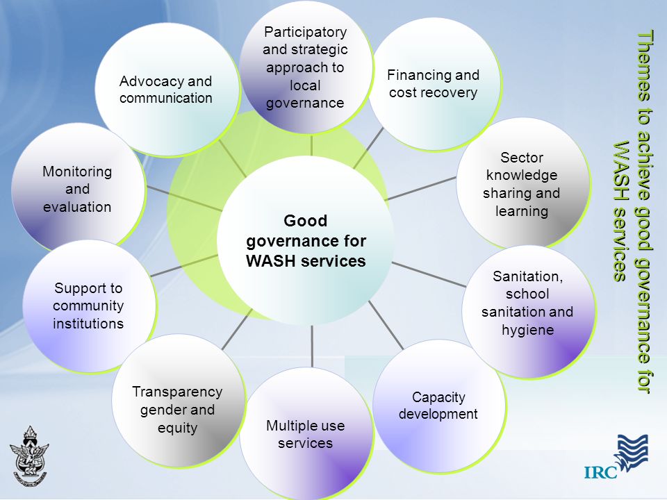 Themes to achieve good governance for WASH services
