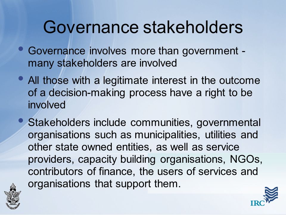 Governance stakeholders