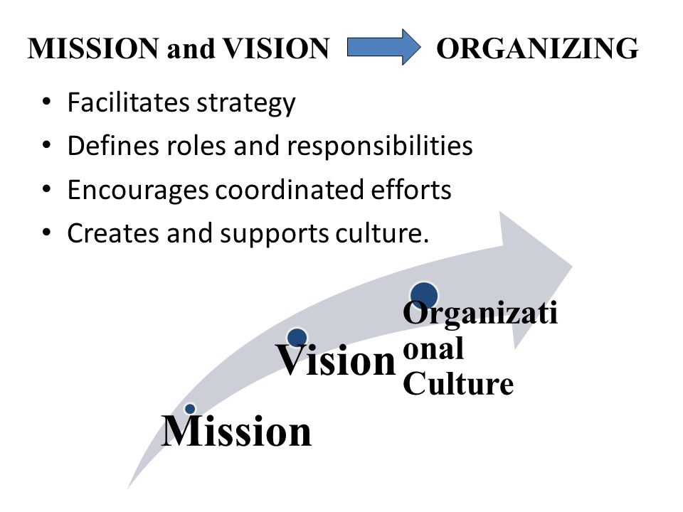 MISSION and VISION ORGANIZING