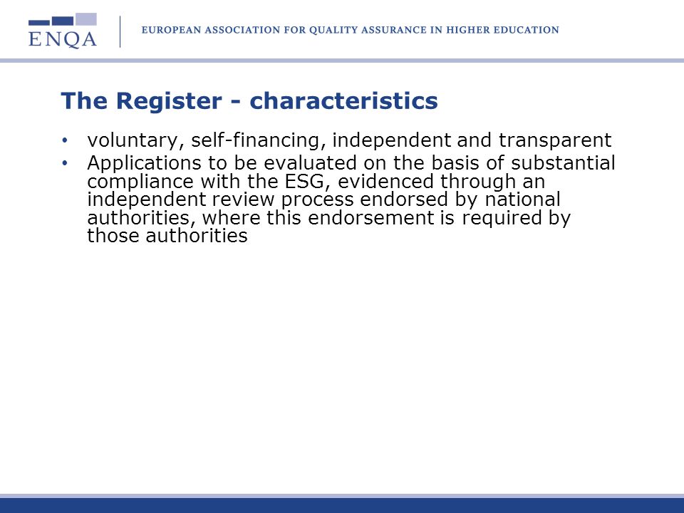 The Register - characteristics