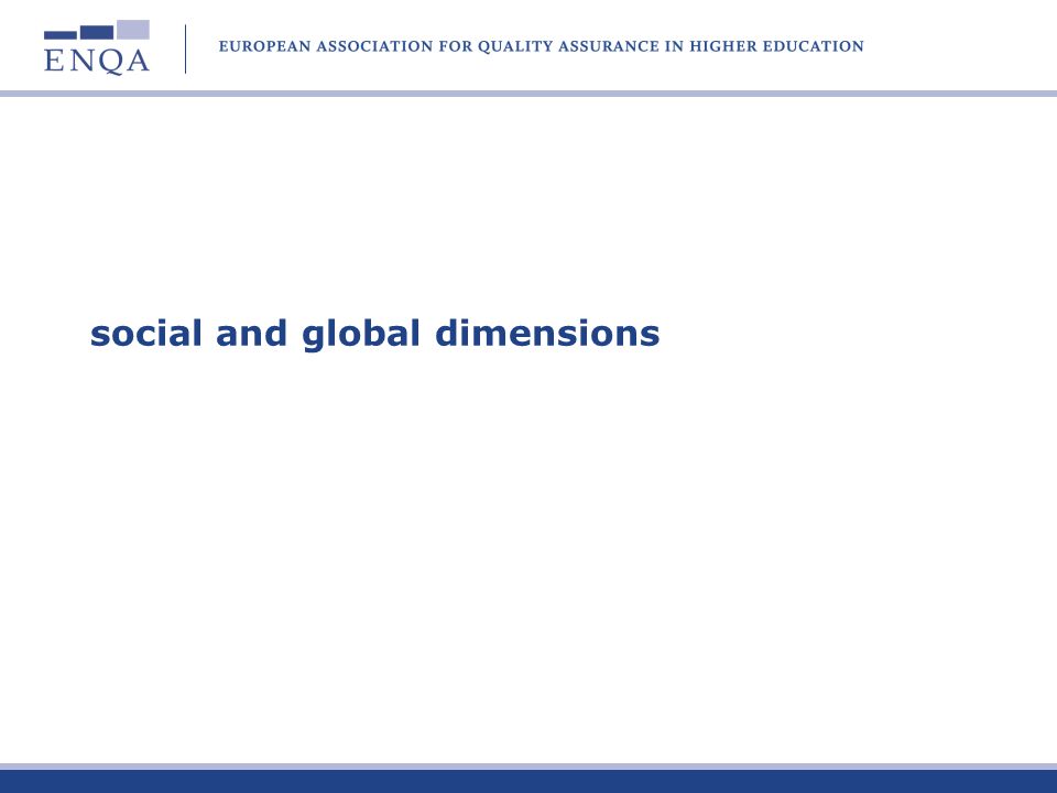 social and global dimensions
