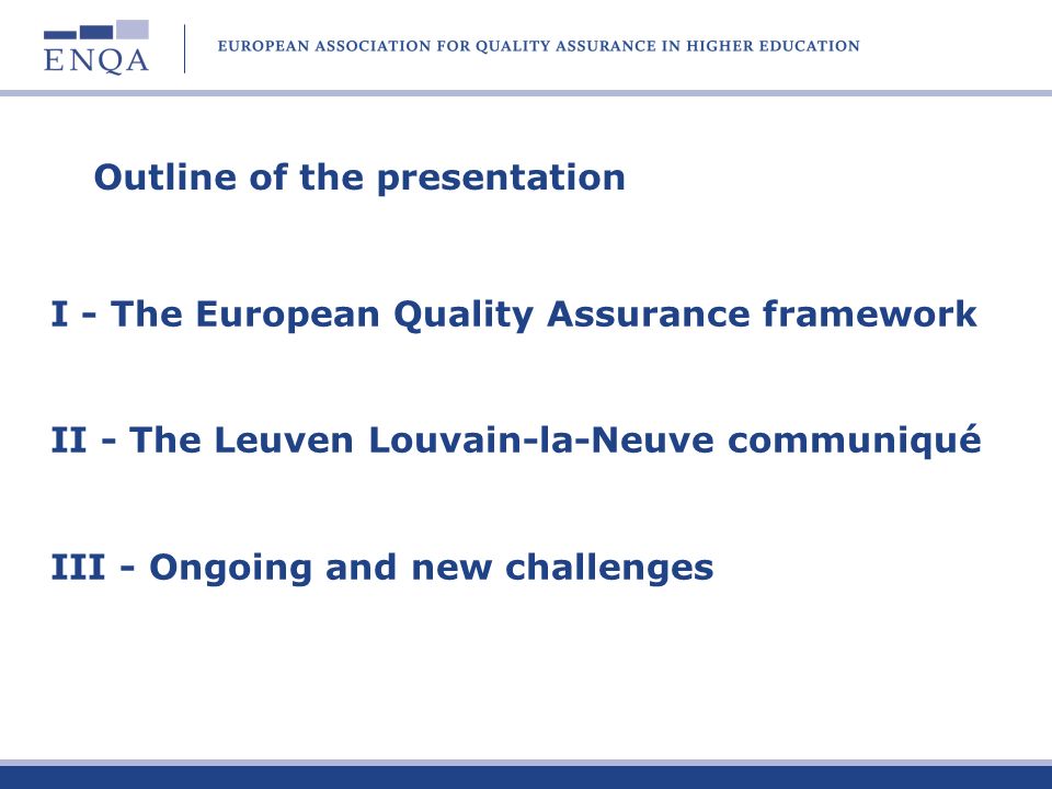 Outline of the presentation