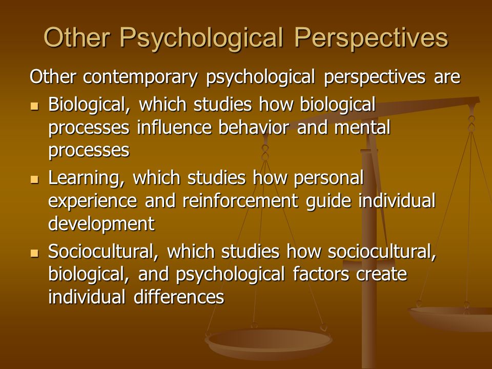 Other Psychological Perspectives