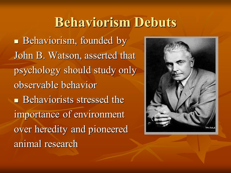 Behaviorism Debuts Behaviorism, founded by