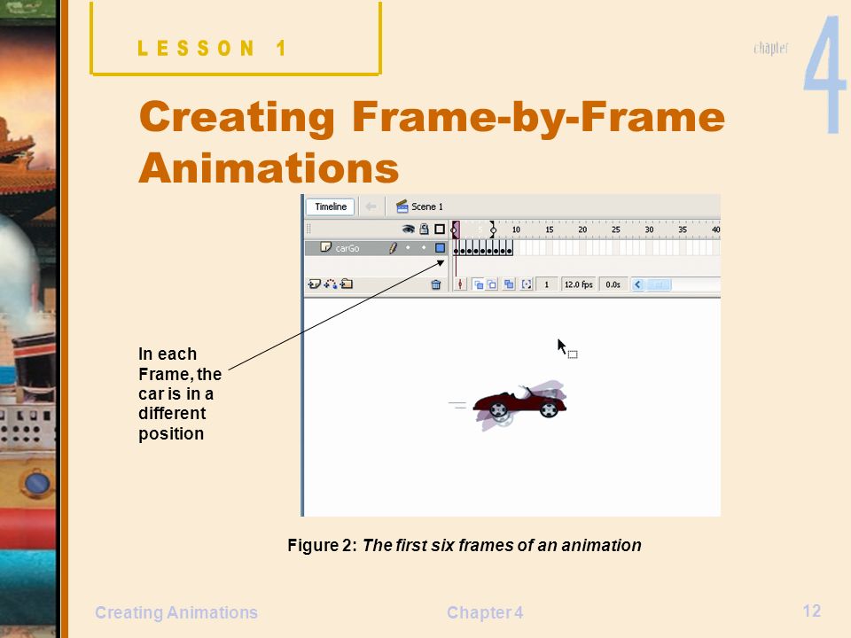Chapter Lessons Create frame-by-frame animations - ppt video online download