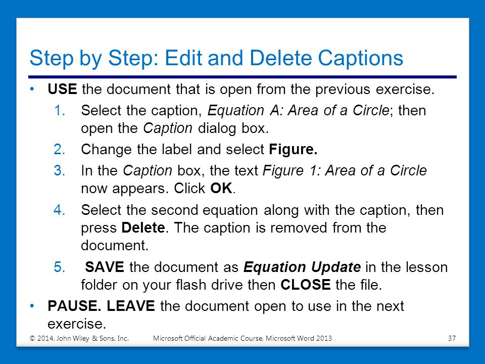 Step by Step: Edit and Delete Captions