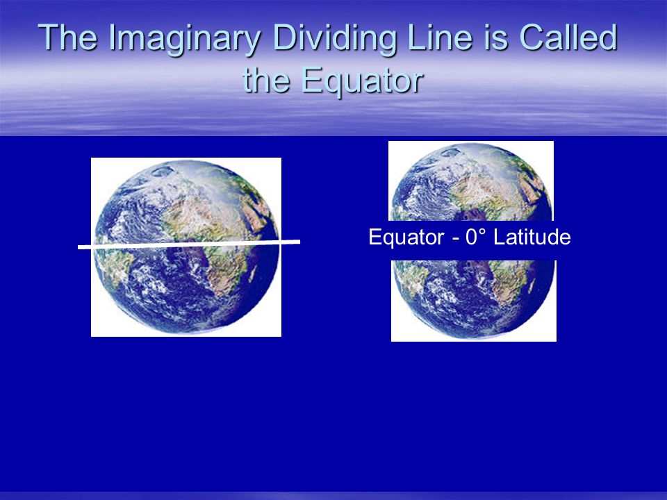 The Imaginary Dividing Line is Called the Equator