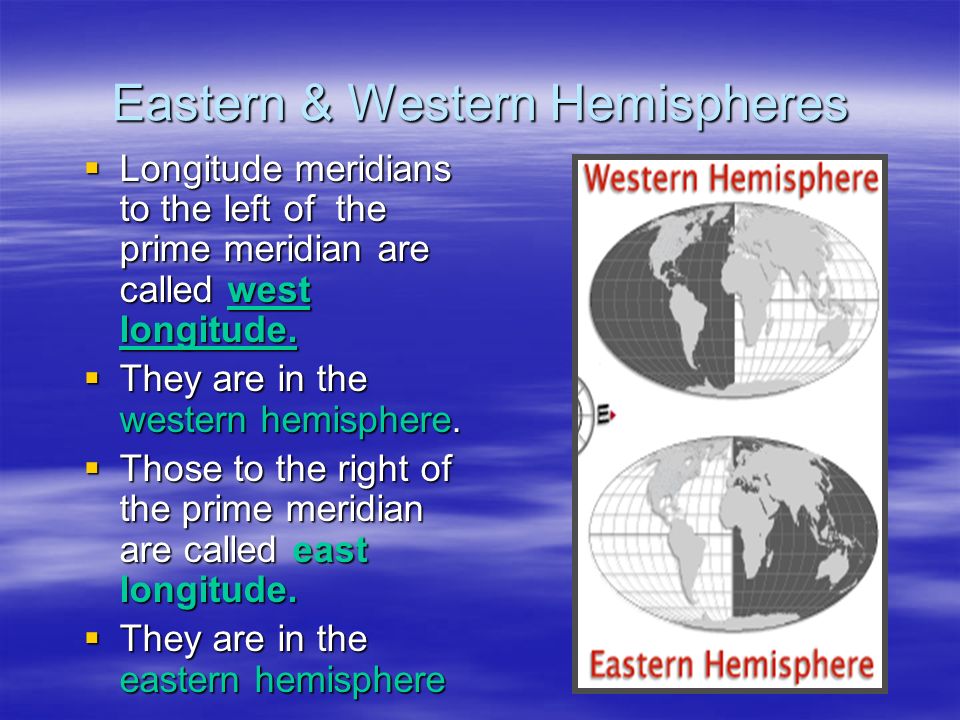 Eastern & Western Hemispheres