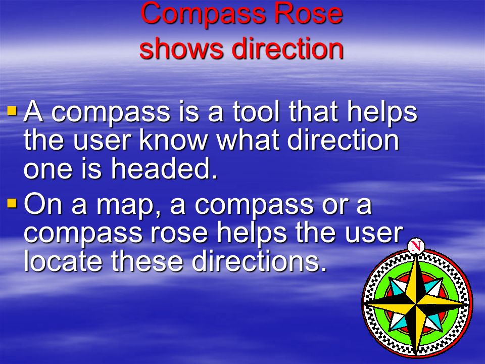 Compass Rose shows direction