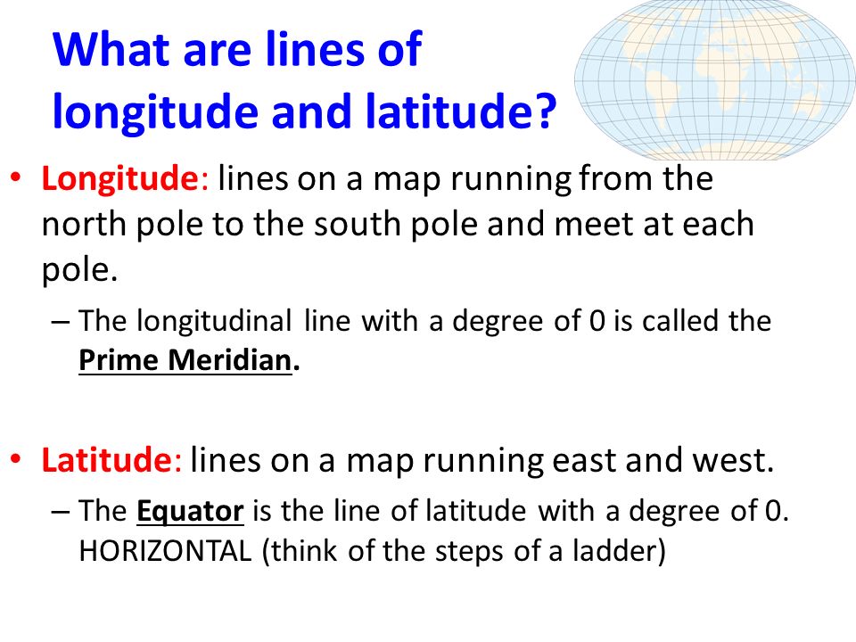 What are lines of longitude and latitude