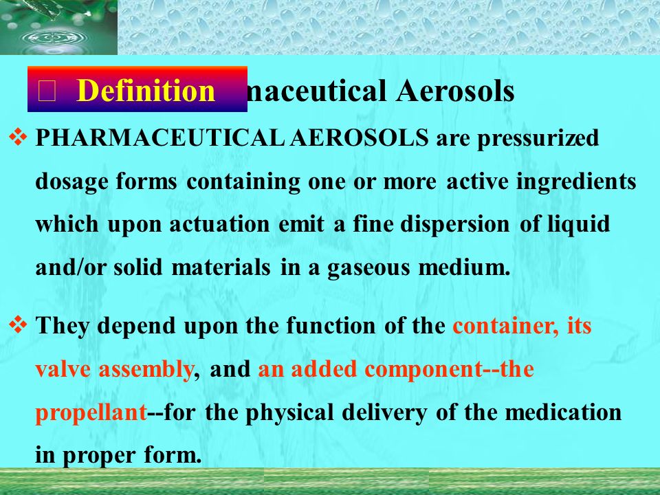 Aérosols : définition et explications