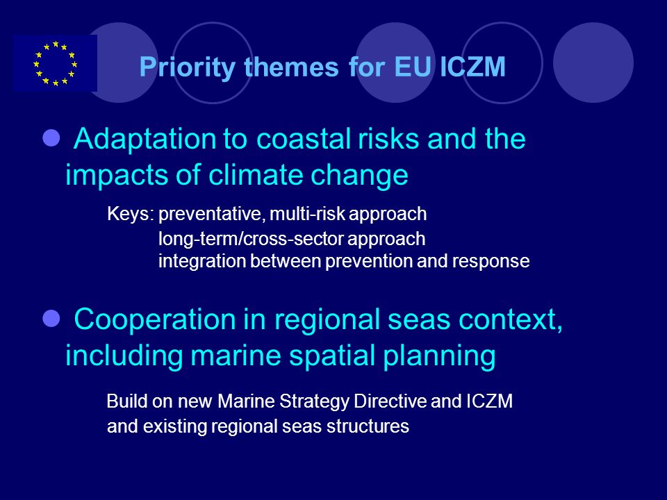 Priority themes for EU ICZM