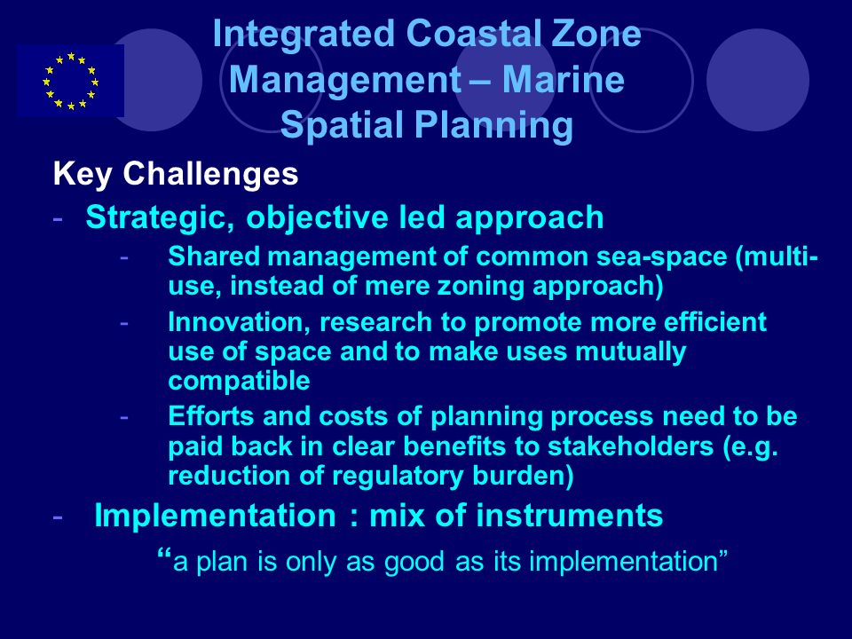 Integrated Coastal Zone Management – Marine Spatial Planning