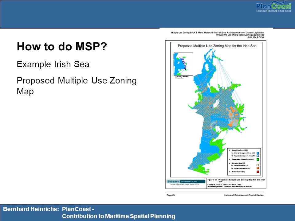How to do MSP Example Irish Sea Proposed Multiple Use Zoning Map