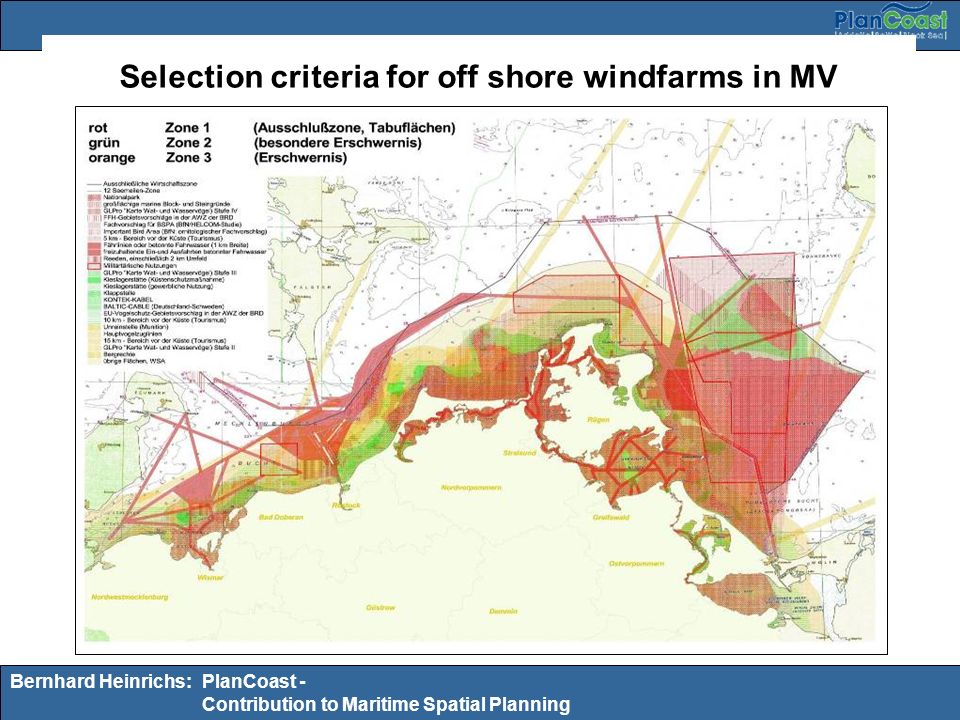 Selection criteria for off shore windfarms in MV