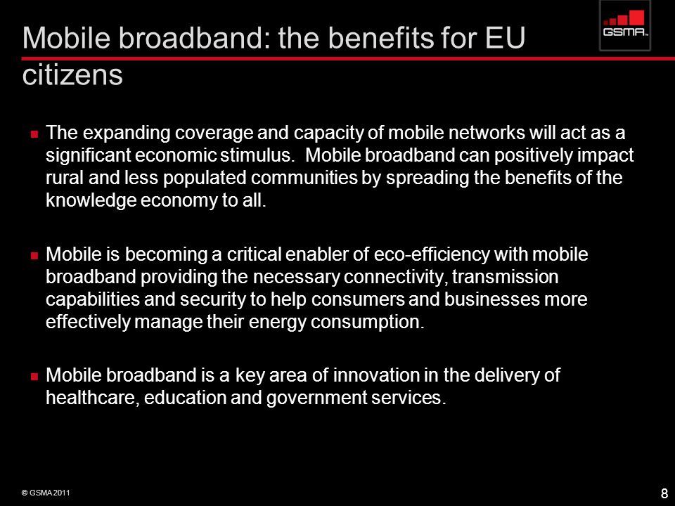 Mobile broadband: the benefits for EU citizens