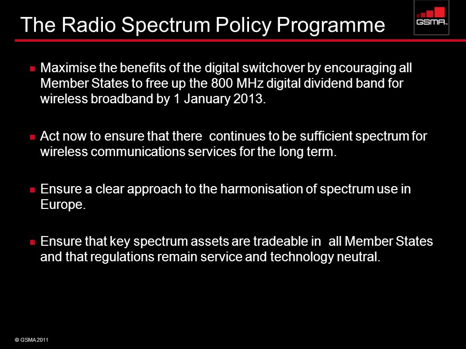 The Radio Spectrum Policy Programme