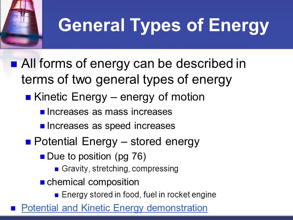 General Types of Energy