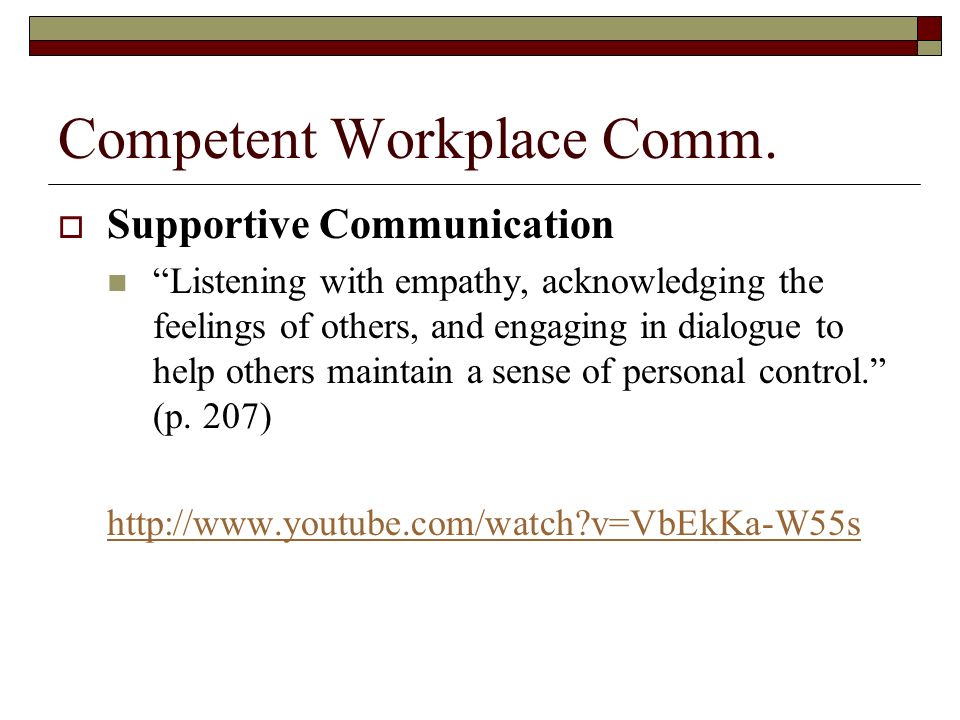 Competent Workplace Comm.