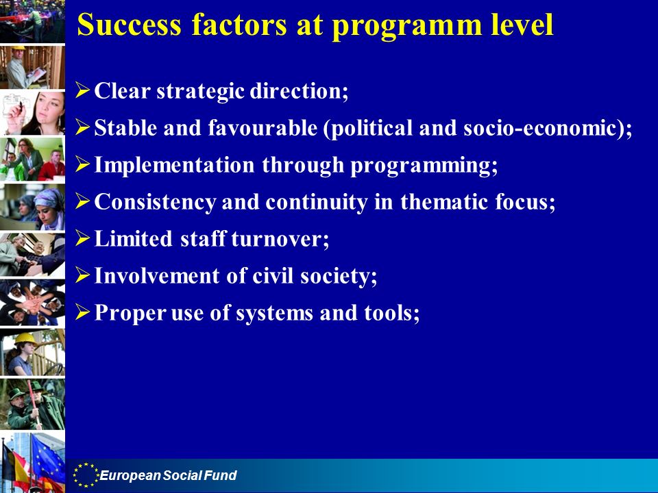 Success factors at programm level