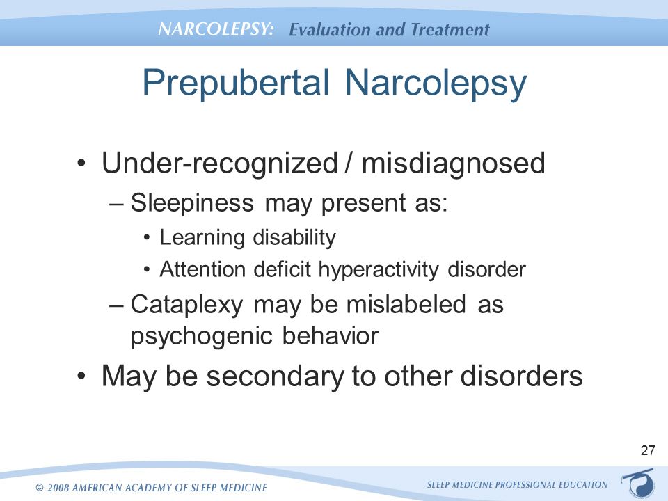 Prepubertal Narcolepsy