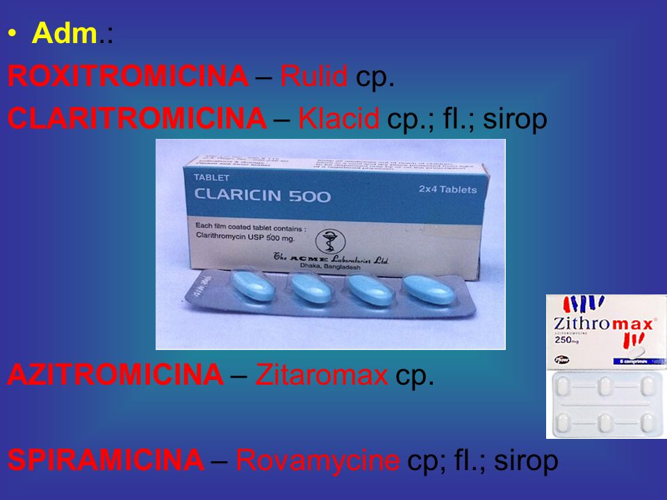 roxitromicină pentru prostatita cronică