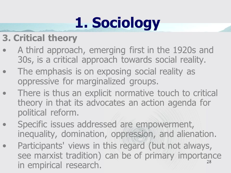 critical theory and sociology