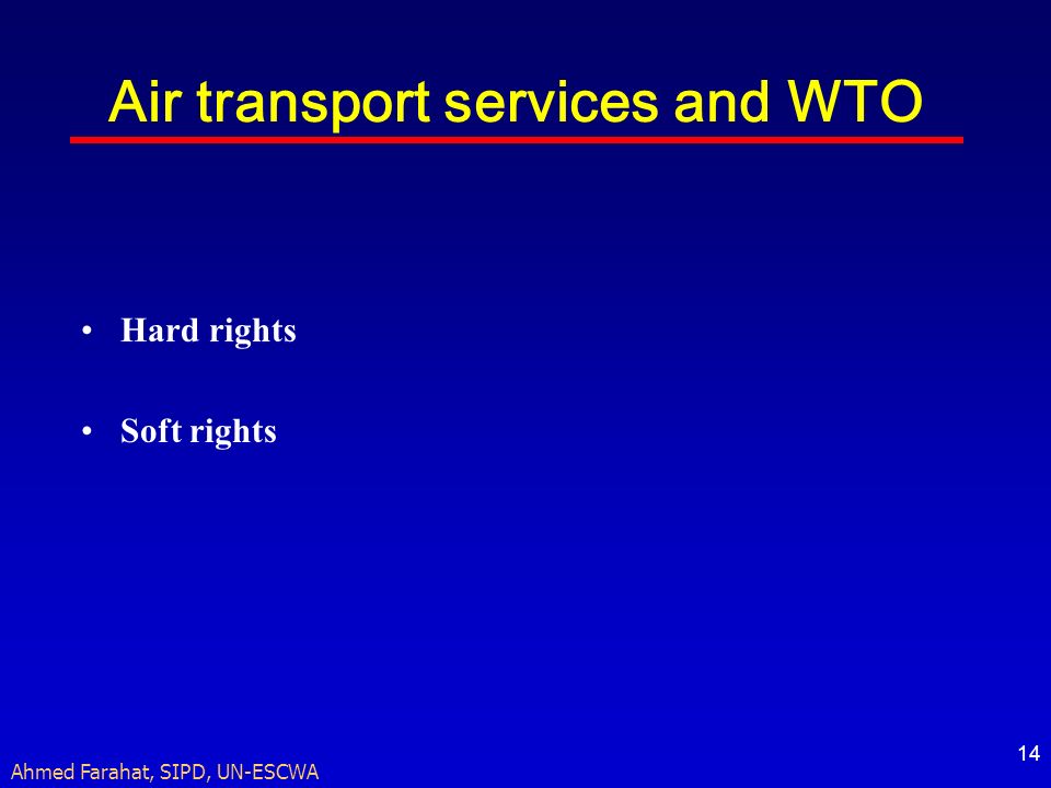 Air transport services and WTO