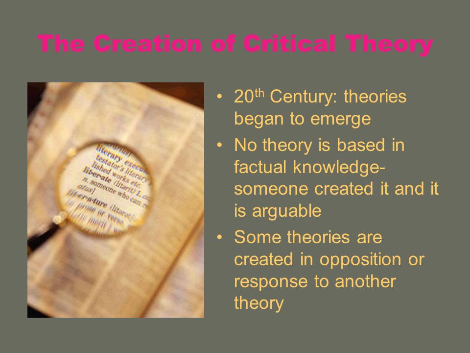 The Creation of Critical Theory